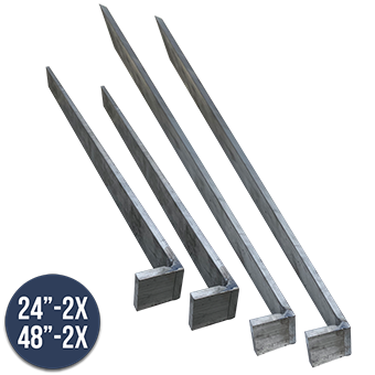 ASC - 48in x 24in Aluminum Adjustable Mold 2in x 2in x 48in (2 pieces)